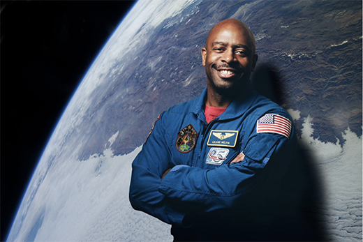 Leland Melvin in a NASA uniform